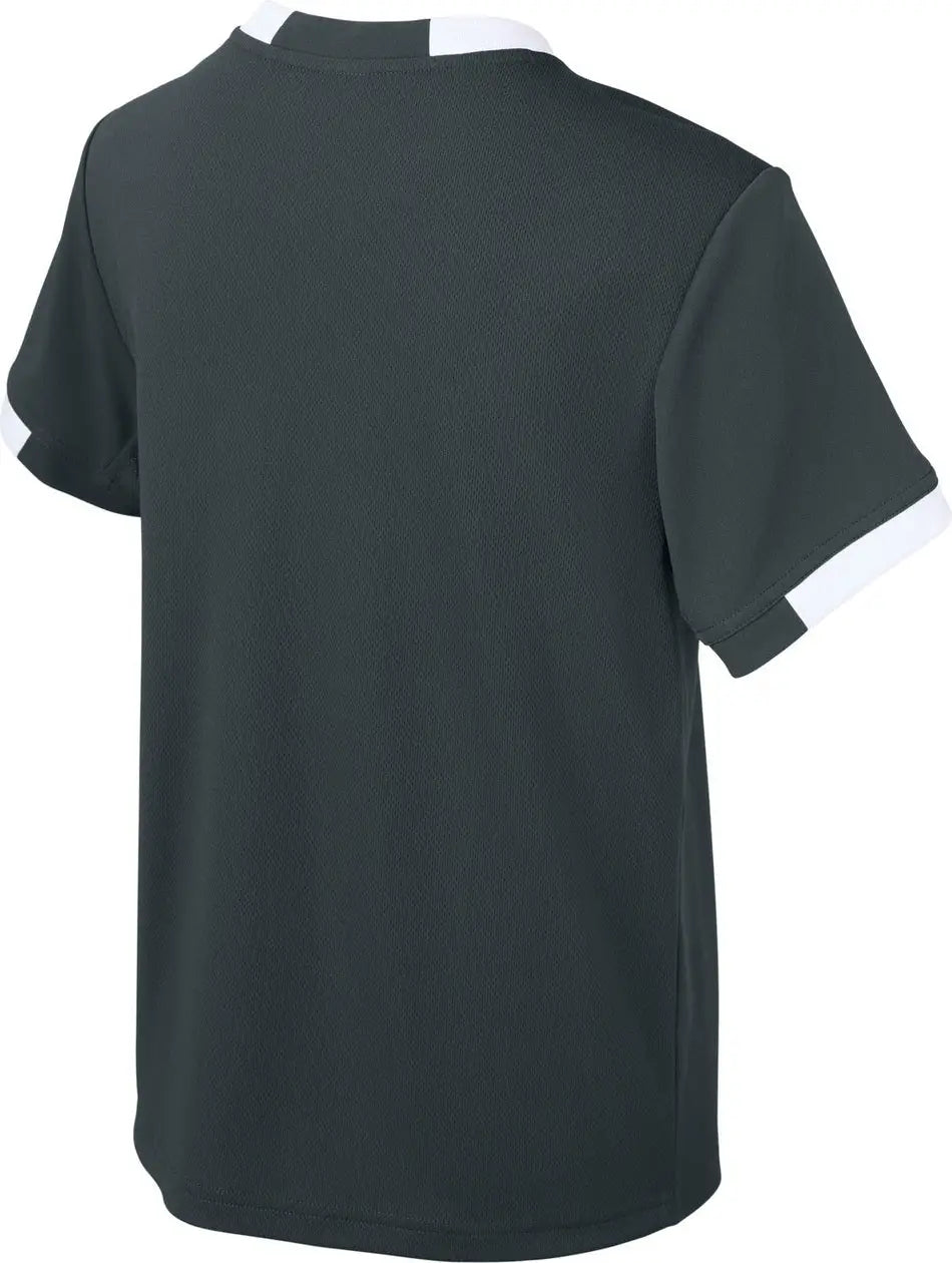 Sport-tek Yst440 Youth Club Short Sleeve Crew - Iron Gray White