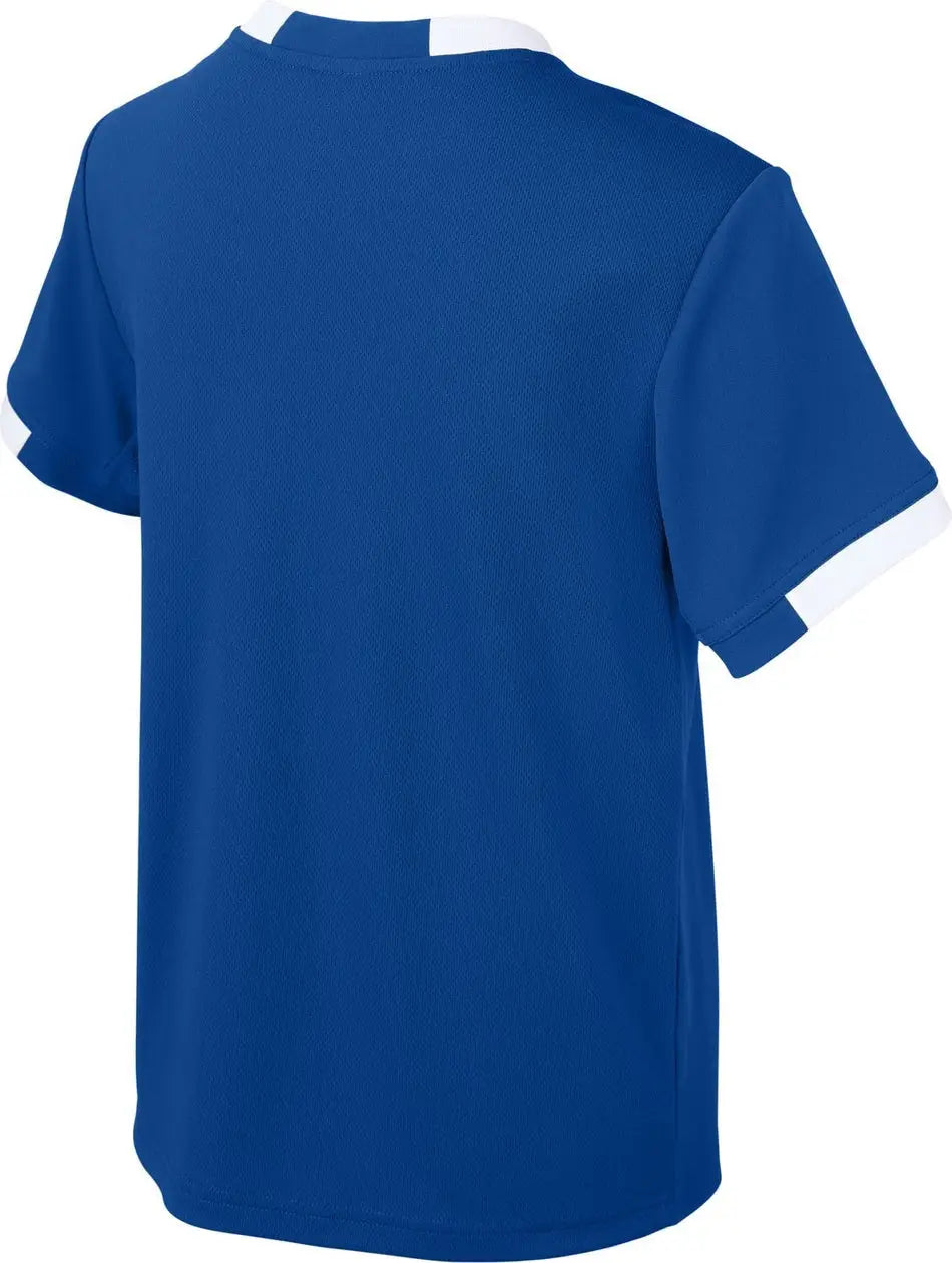 Sport-tek Yst440 Youth Club Short Sleeve Crew - True Royal White