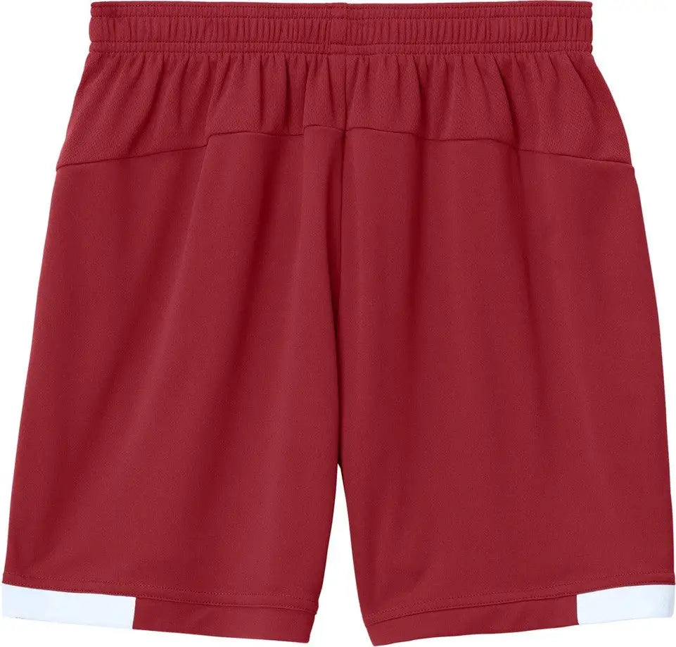 Sport-tek Yst442 Youth Club 5’’ Short - Deep Red White
