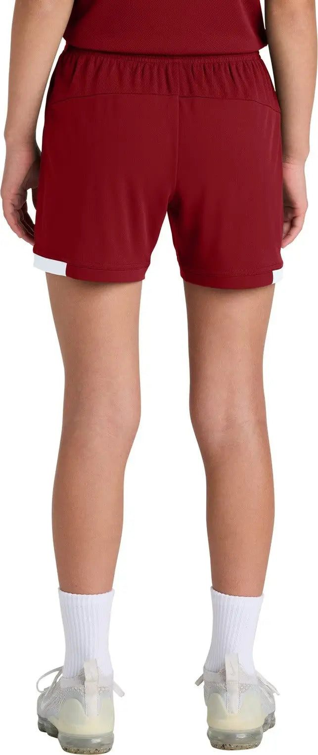 Sport-tek Yst442 Youth Club 5’’ Short - Deep Red White