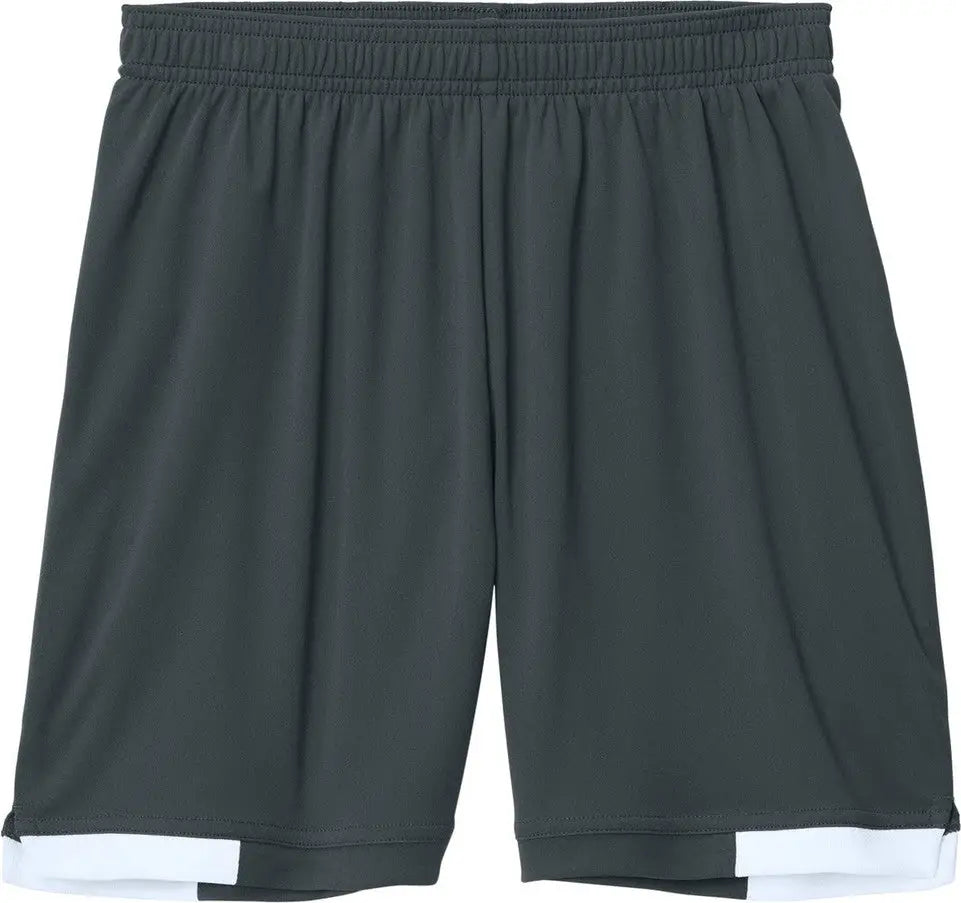 Sport-tek Yst442 Youth Club 5’’ Short - Iron Gray White