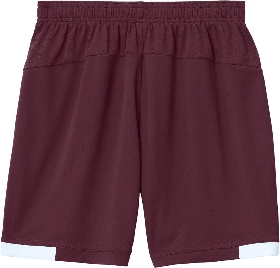 Sport-tek Yst442 Youth Club 5’’ Short - Maroon White