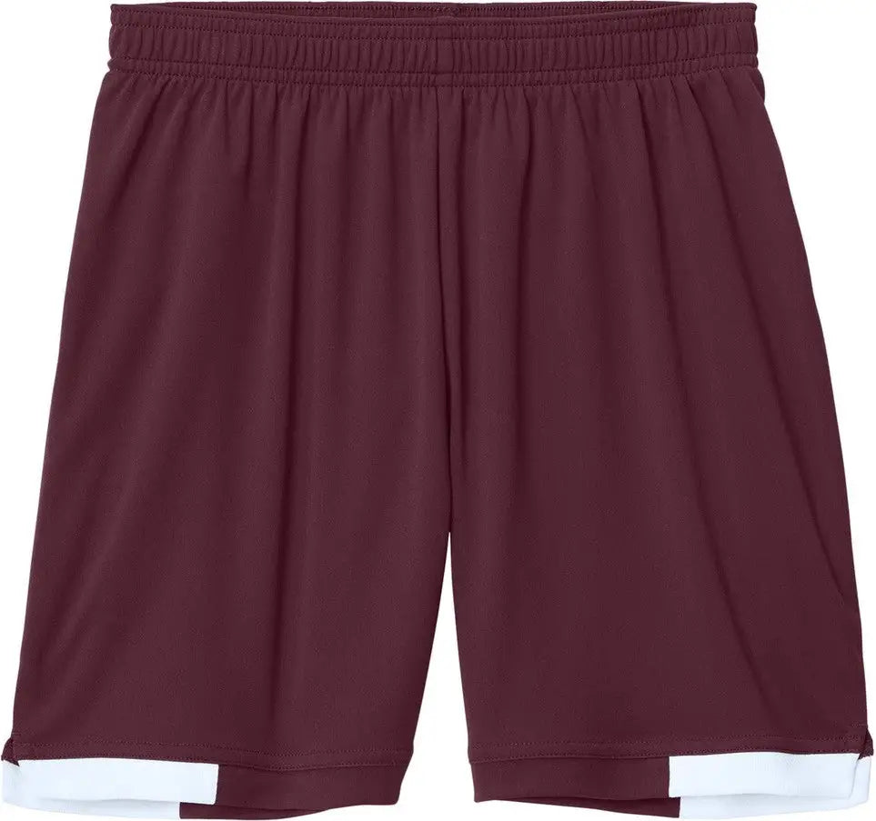 Sport-tek Yst442 Youth Club 5’’ Short - Maroon White