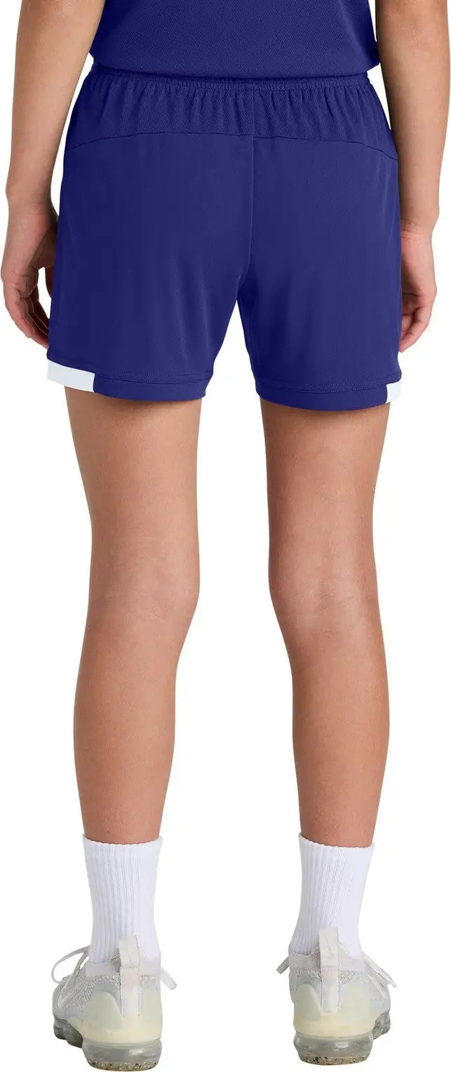 Sport-tek Yst442 Youth Club 5’’ Short - Purple White
