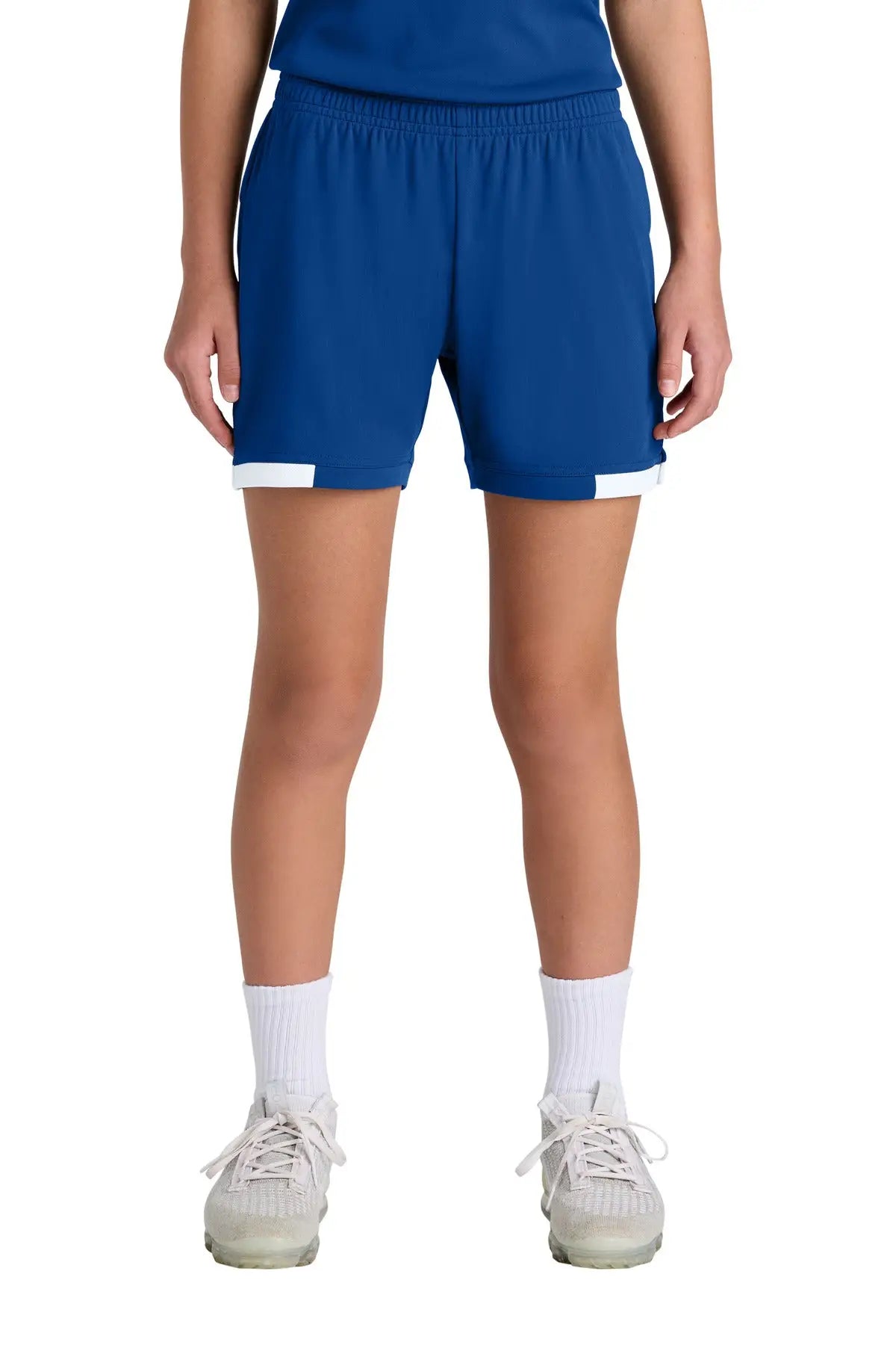 Sport-tek Yst442 Youth Club 5’’ Short - True Royal White