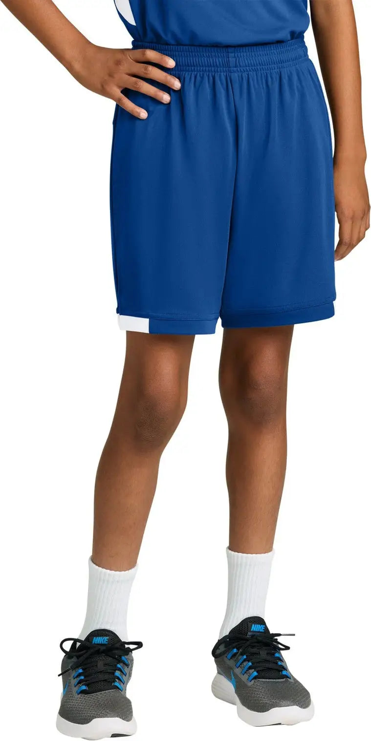 Sport-tek Yst4420 Youth Club 5’’ Short - True Royal White