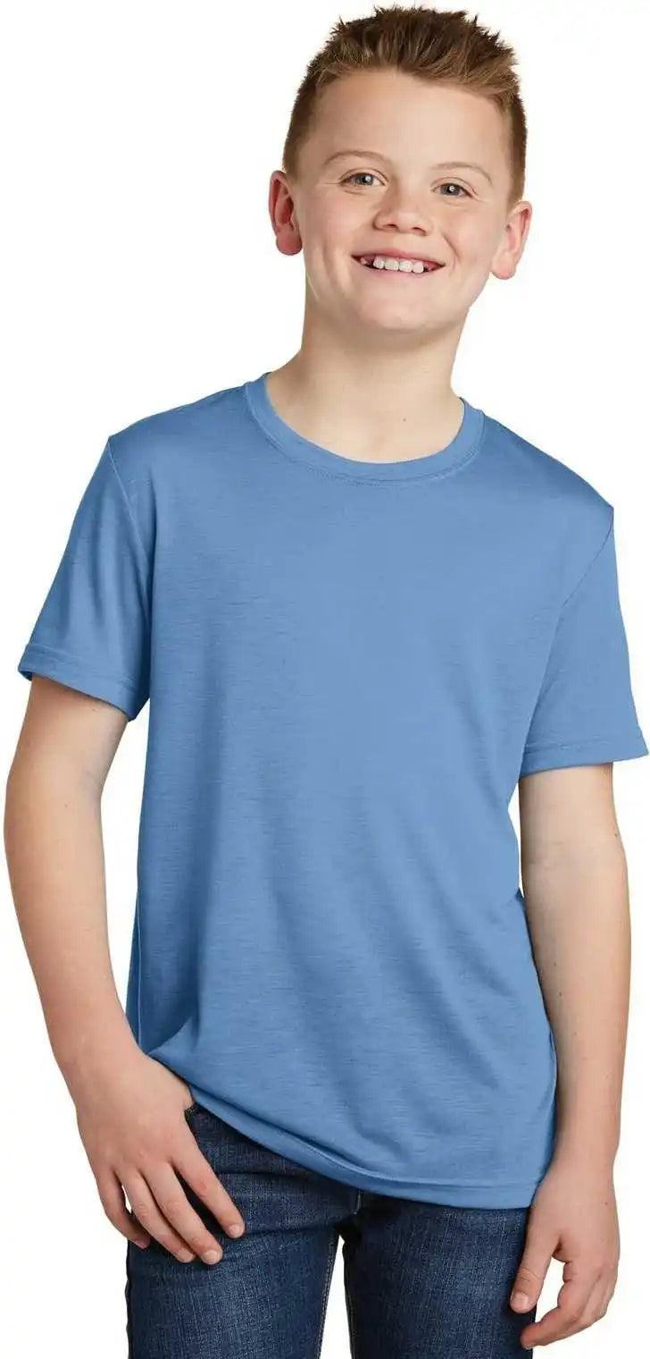 Sport-tek Yst450 Youth Posicharge Competitor Cotton Touch Tee - Carolina Blue