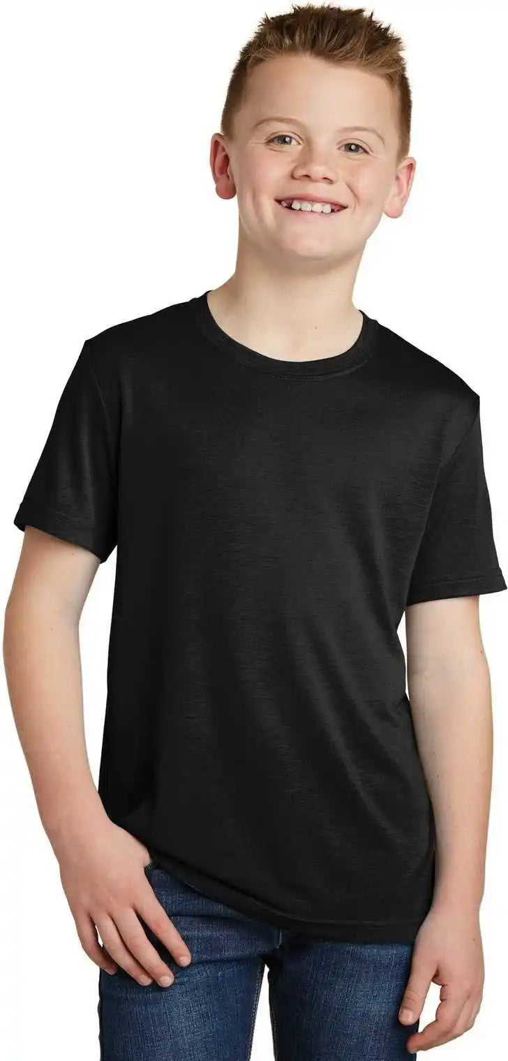 Sport-tek Yst450 Youth Posicharge Competitor Cotton Touch Tee - Black