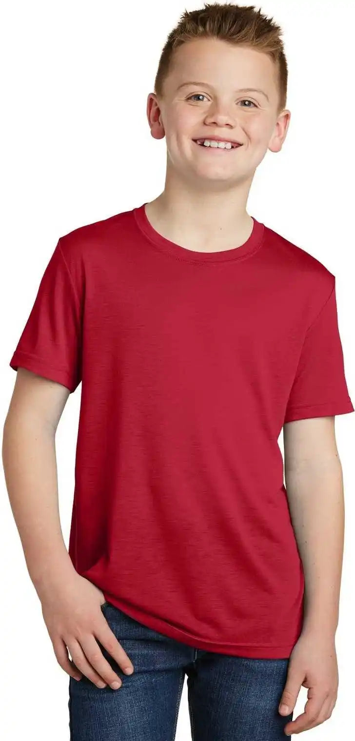 Sport-tek Yst450 Youth Posicharge Competitor Cotton Touch Tee - Deep Red