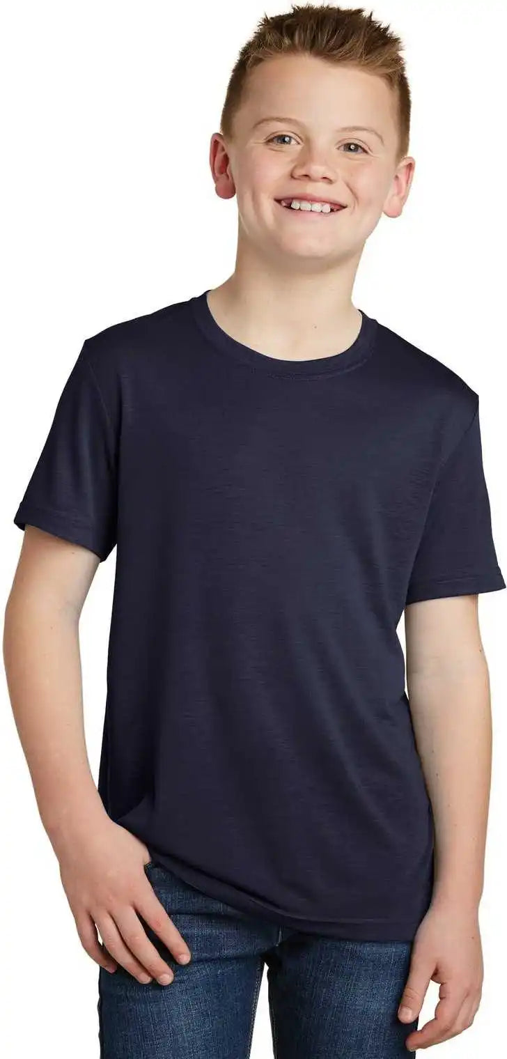Sport-tek Yst450 Youth Posicharge Competitor Cotton Touch Tee - True Navy
