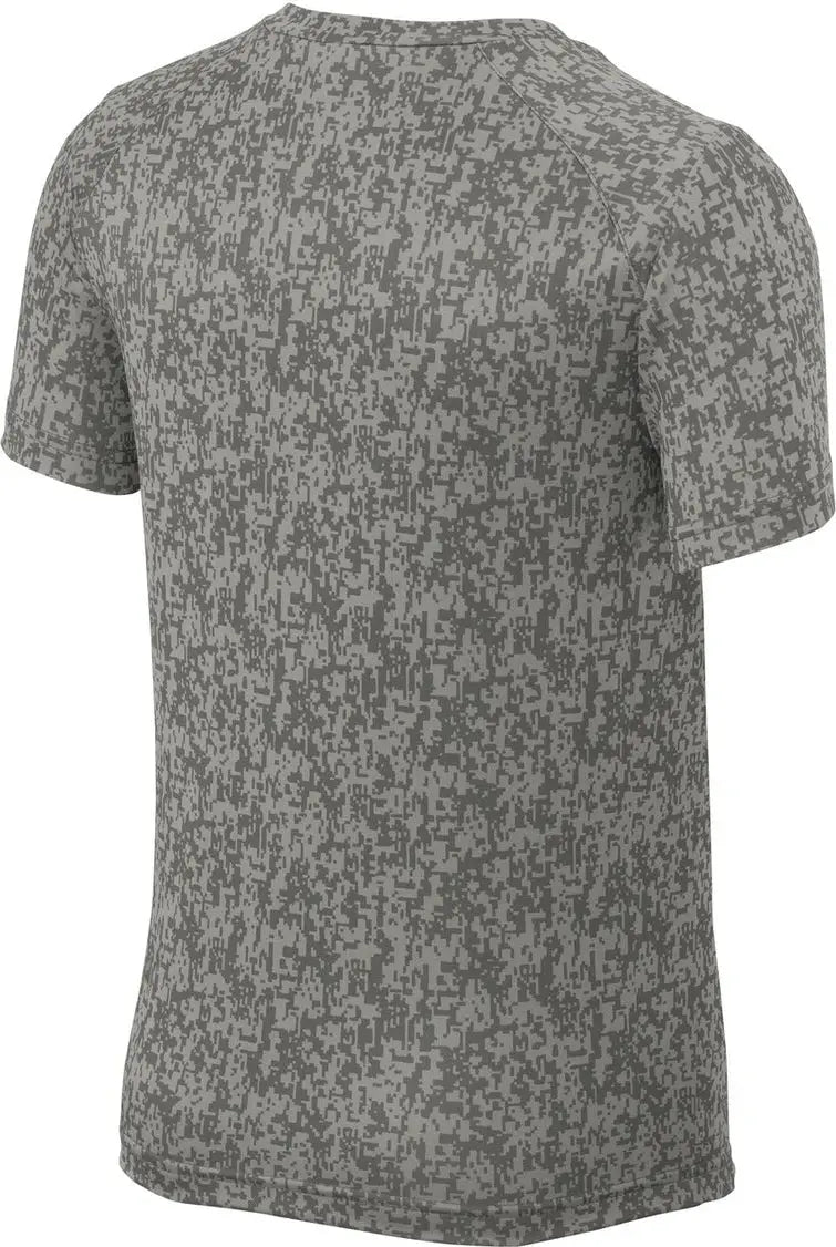Sport-tek Yst460 Youth Digi Camo Tee - Gray Concrete - Xs