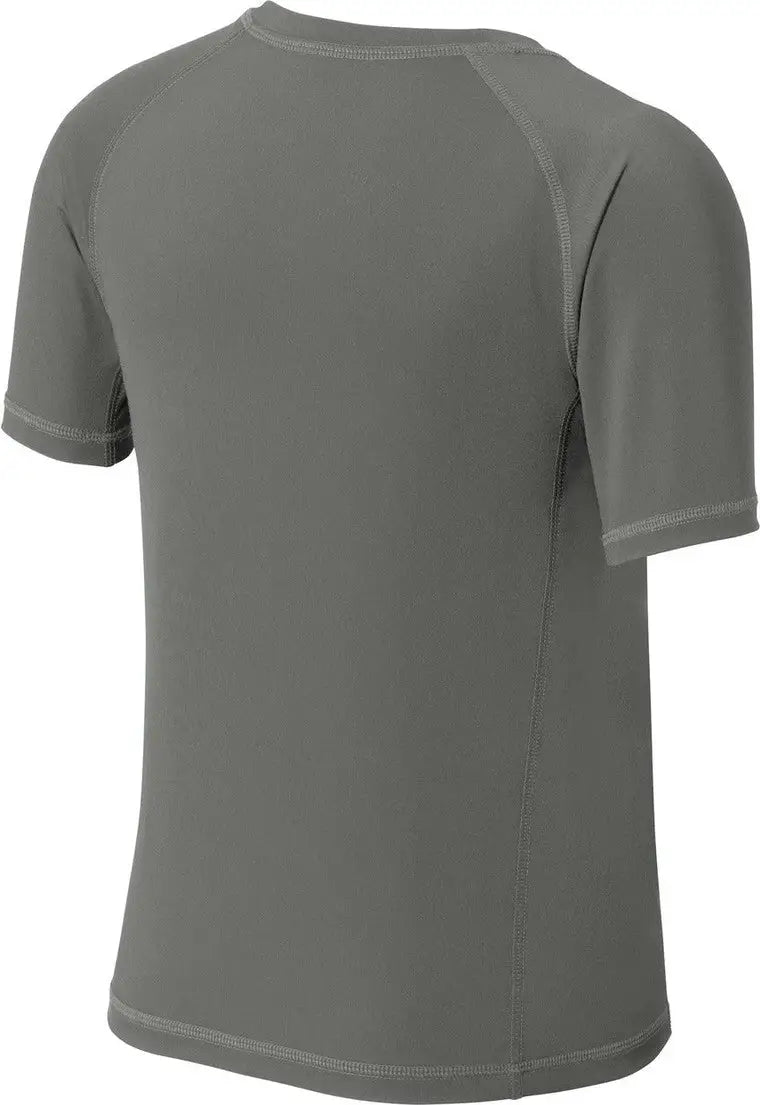 Sport-tek Yst470 Youth Rashguard Tee - Dark Smoke Gray