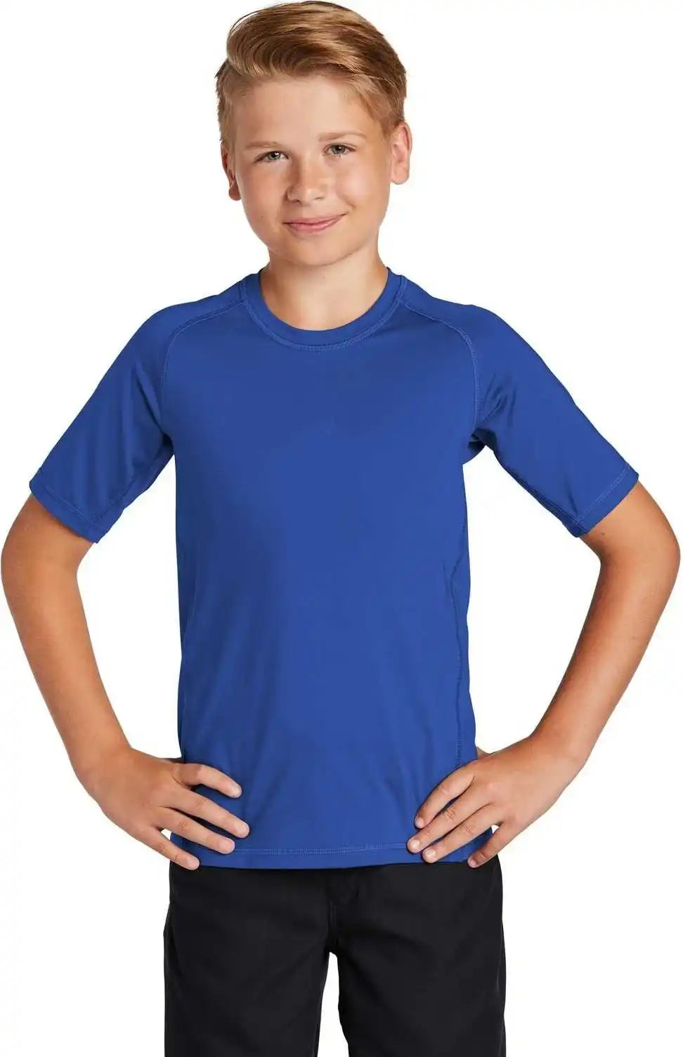 Sport-tek Yst470 Youth Rashguard Tee - True Royal