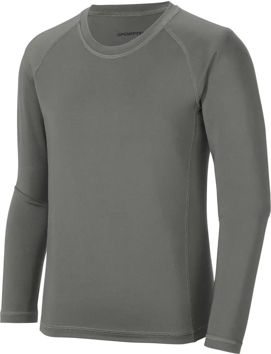 Sport-tek Yst470ls Youth Long Sleeve Rashguard Tee - Dark Smoke Gray
