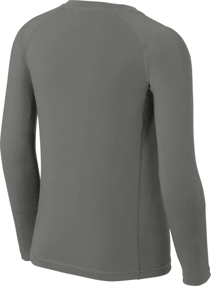 Sport-tek Yst470ls Youth Long Sleeve Rashguard Tee - Dark Smoke Gray