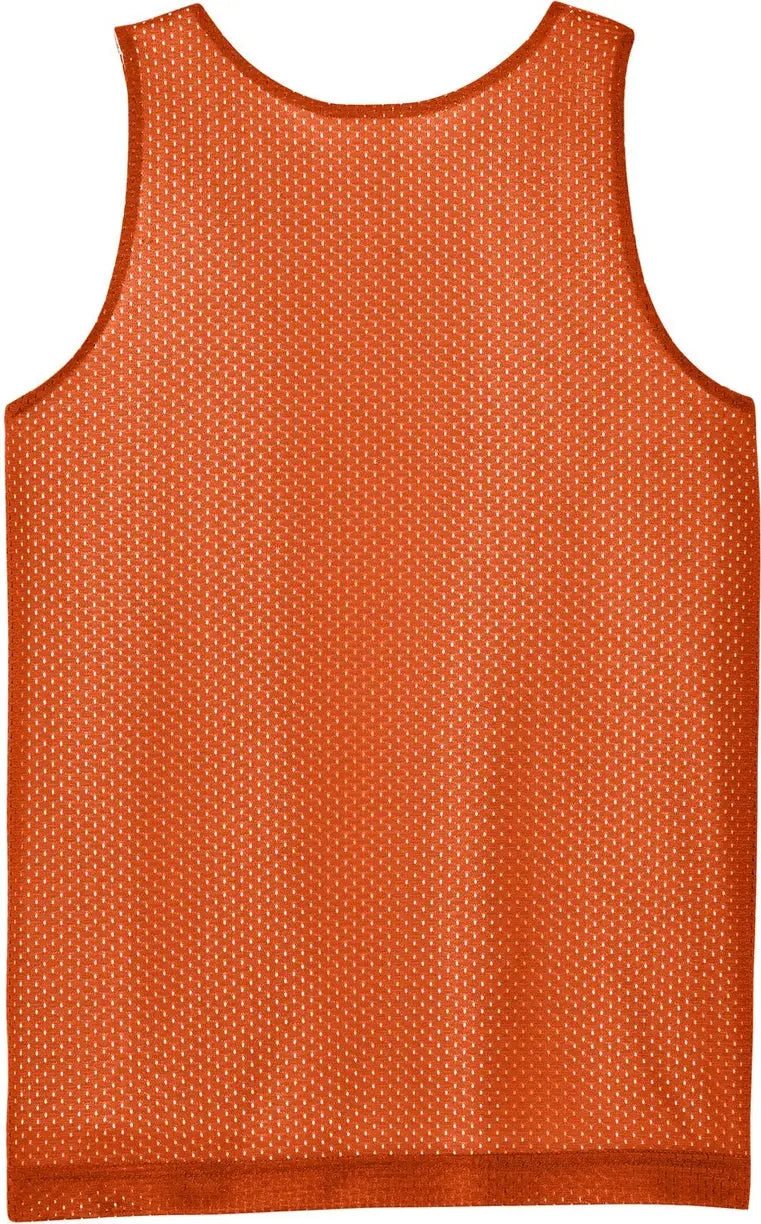 Sport-tek Yst5000 Youth Posicharge Reversible Mesh Tank - Deep Orange White