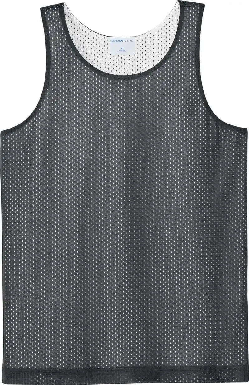 Sport-tek Yst5000 Youth Posicharge Reversible Mesh Tank - Irgy/white