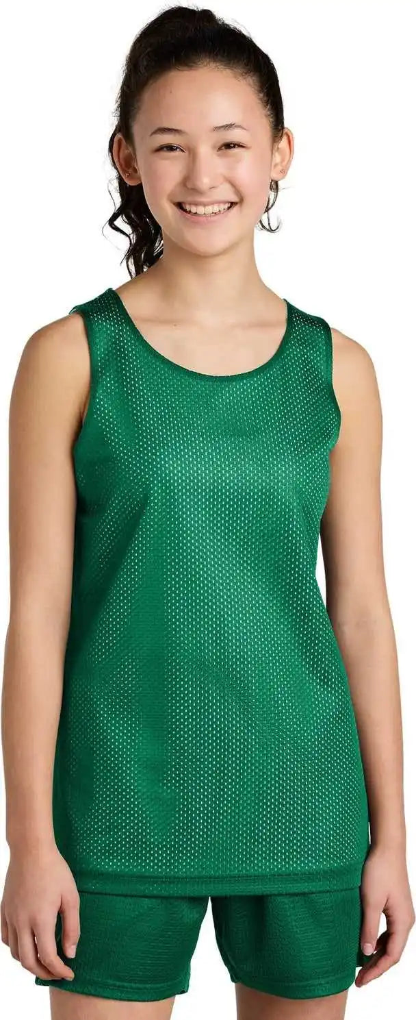 Sport-tek Yst5000 Youth Posicharge Reversible Mesh Tank - Kllygr/wht