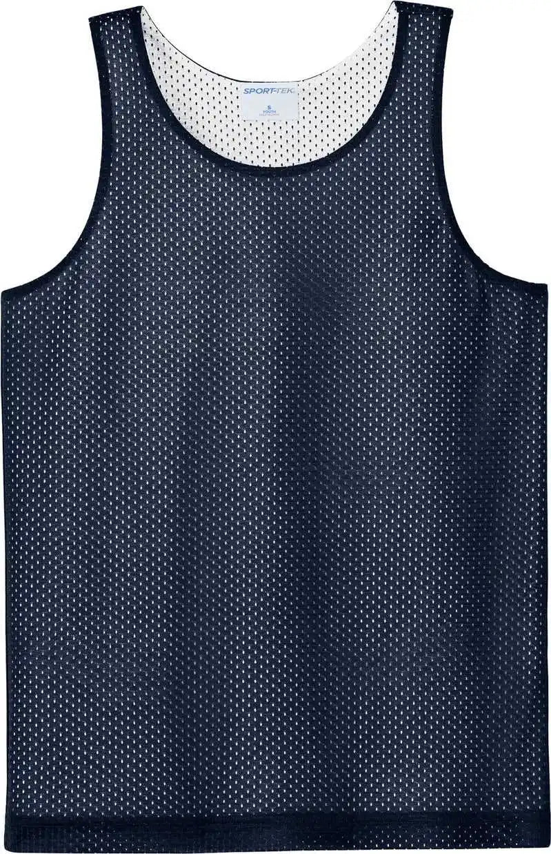 Sport Tek Yst5000 Youth Posicharge Reversible Mesh Tank True Navy/ White