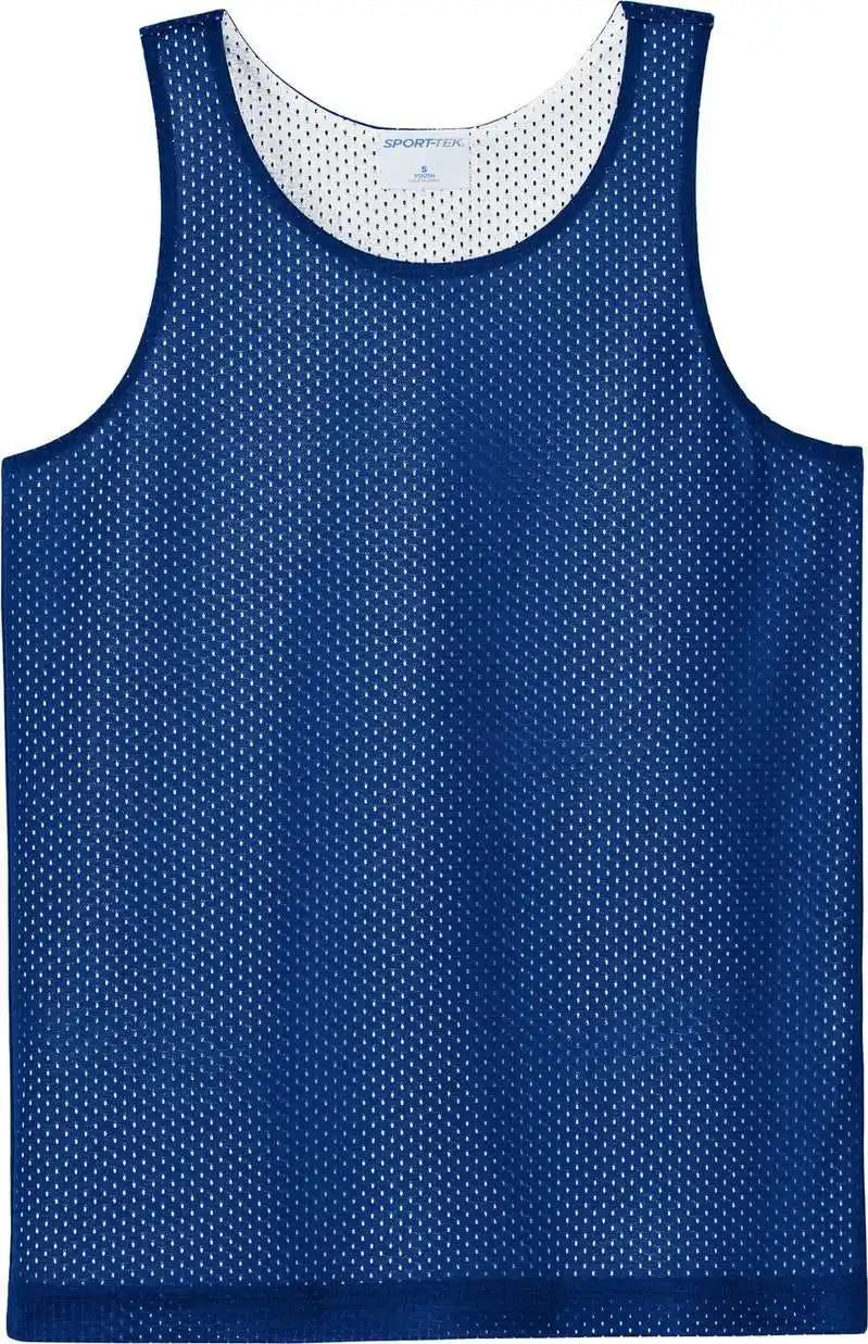 Sport Tek Yst5000 Youth Posicharge Reversible Mesh Tank True Royal/ White