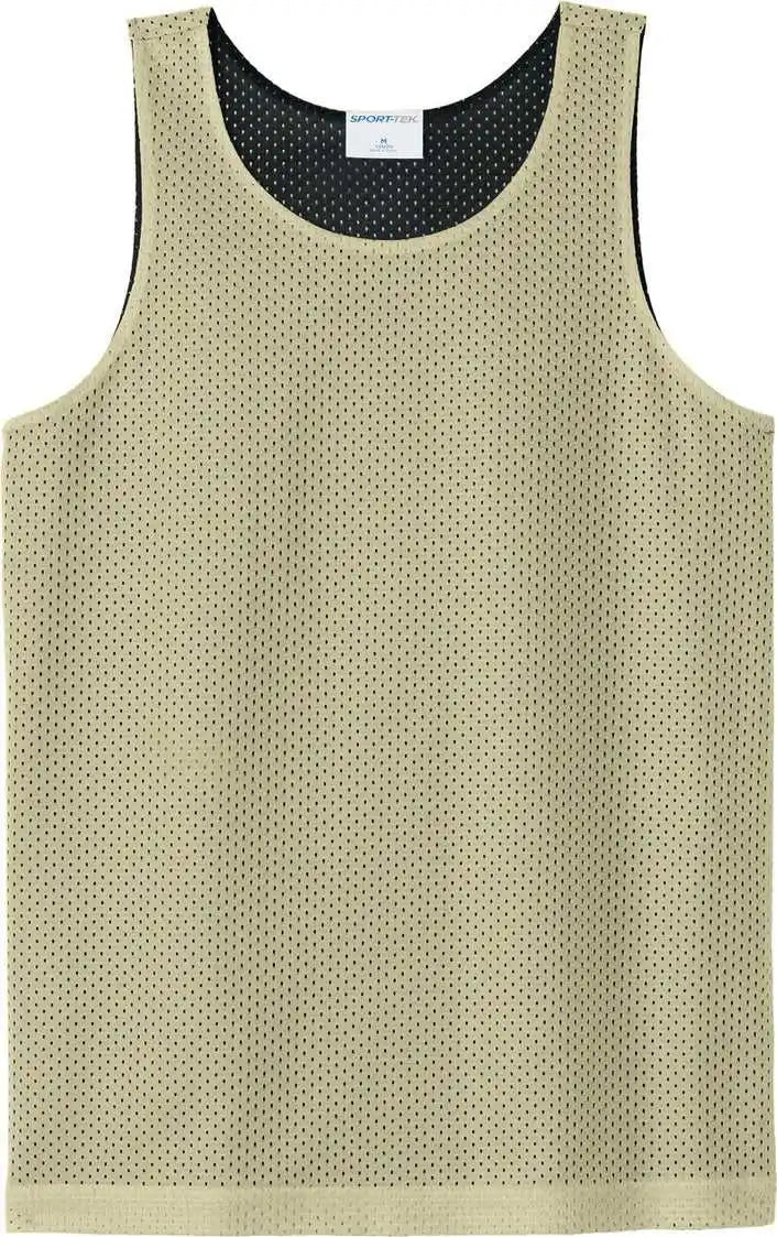 Sport Tek Yst5000 Youth Posicharge Reversible Mesh Tank Vgsgld/blk