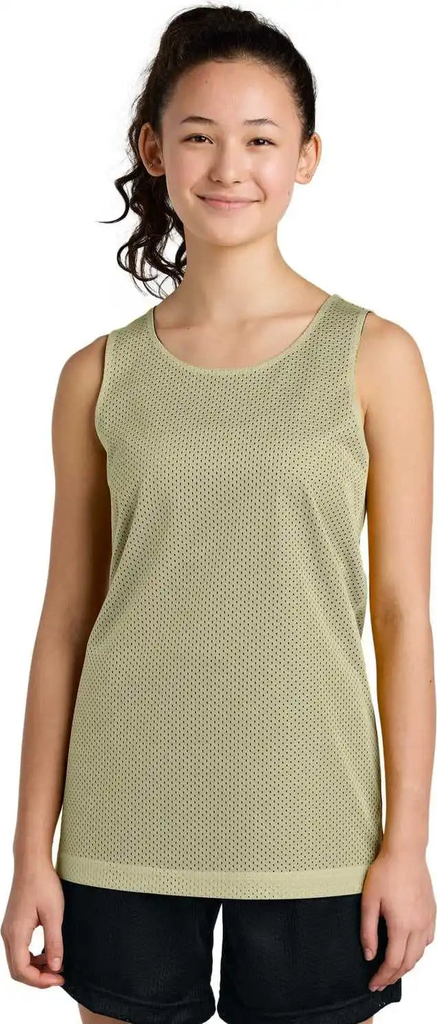 Sport Tek Yst5000 Youth Posicharge Reversible Mesh Tank Vgsgld/blk