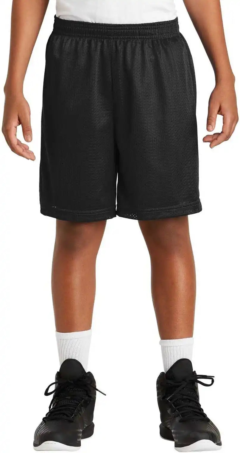 Sport-tek Yst510 Youth Posicharge Classic Mesh Short - Black