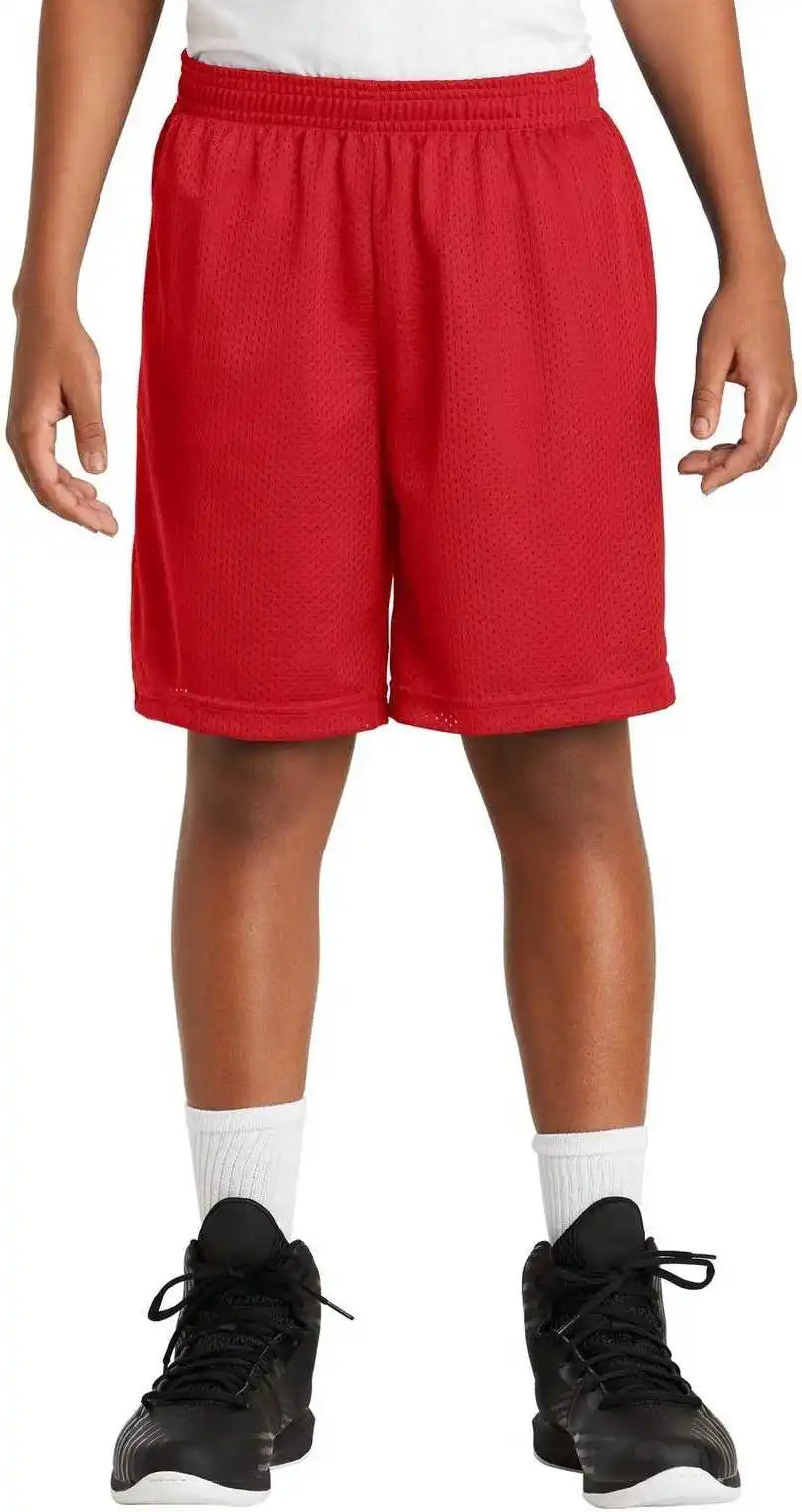 Sport-tek Yst510 Youth Posicharge Classic Mesh Short - True Red