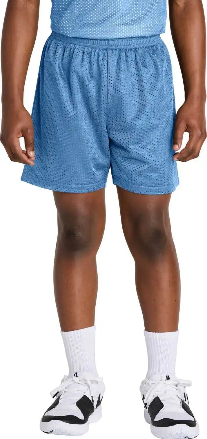 Sport Tek Yst5100 Youth Posicharge Mesh 5’’ Short Carolina Blue