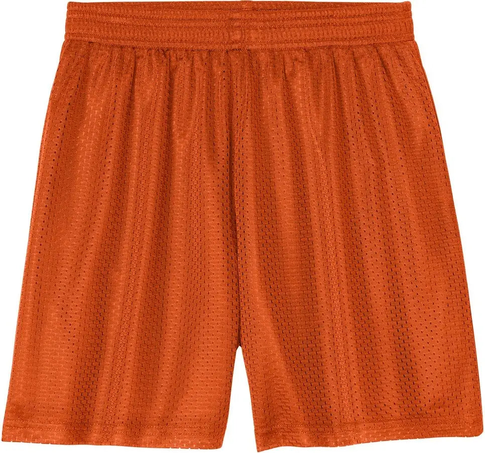 Sport-tek Yst5100 Youth Posicharge Mesh 5’’ Short - Deep Orange