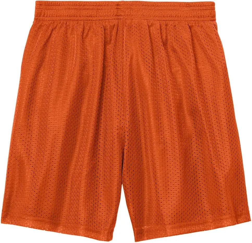 Sport-tek Yst5100 Youth Posicharge Mesh 5’’ Short - Deep Orange