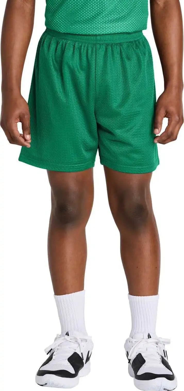 Sport-tek Yst5100 Youth Posicharge Mesh 5’’ Short - Kelly Green