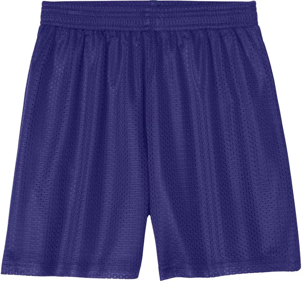 Sport-tek Yst5100 Youth Posicharge Mesh 5’’ Short - Purple