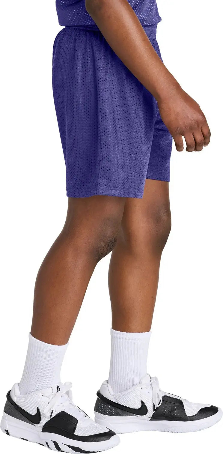 Sport-tek Yst5100 Youth Posicharge Mesh 5’’ Short - Purple