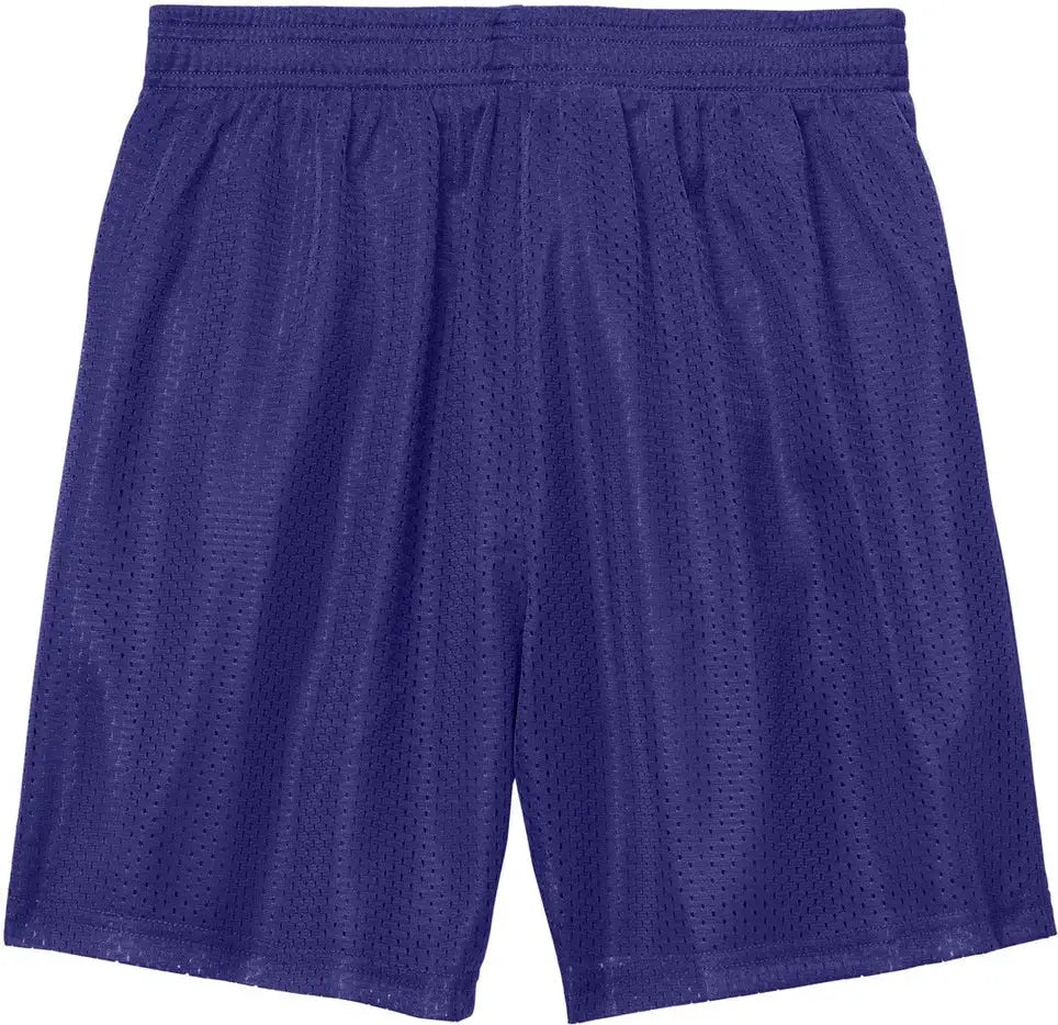 Sport-tek Yst5100 Youth Posicharge Mesh 5’’ Short - Purple