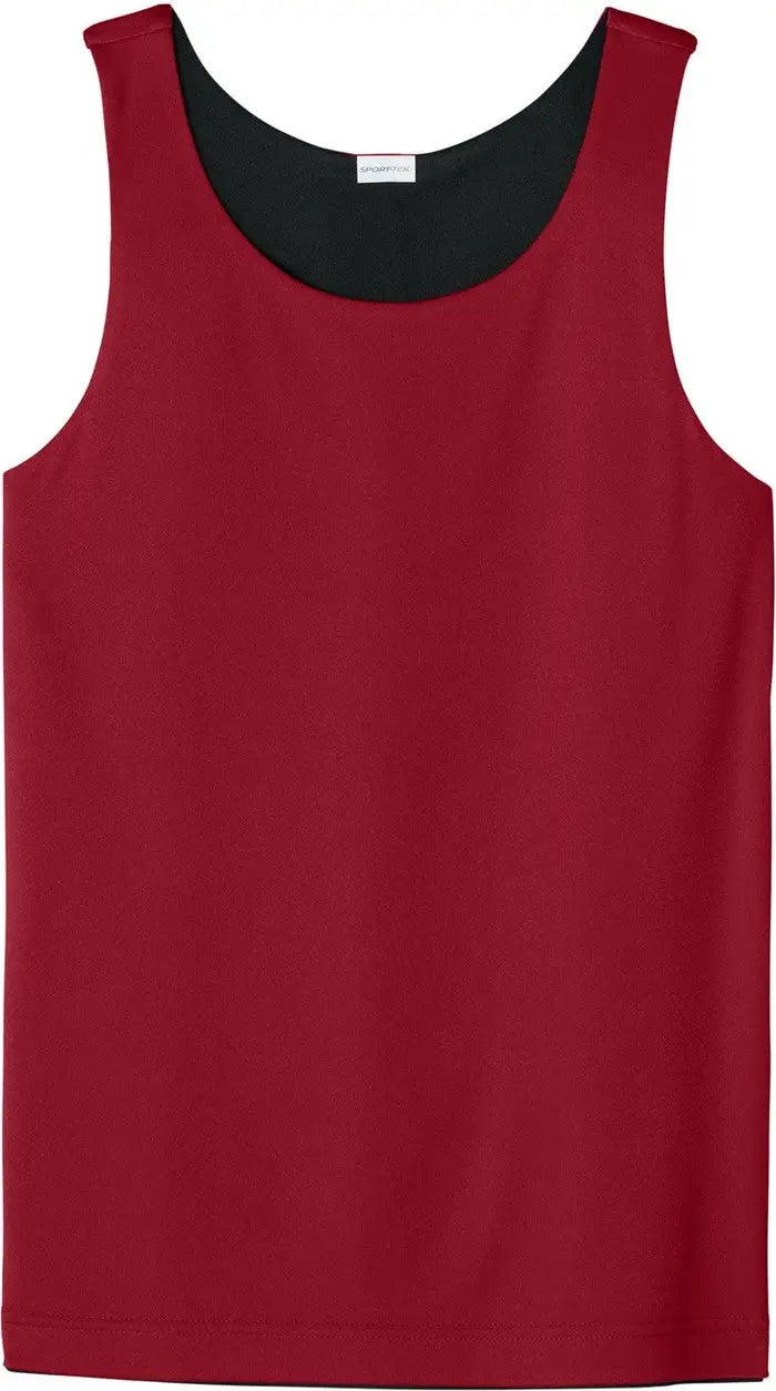 Sport-tek Yst551 Youth Posicharge Competitor Rev Tank - Deep Red Black