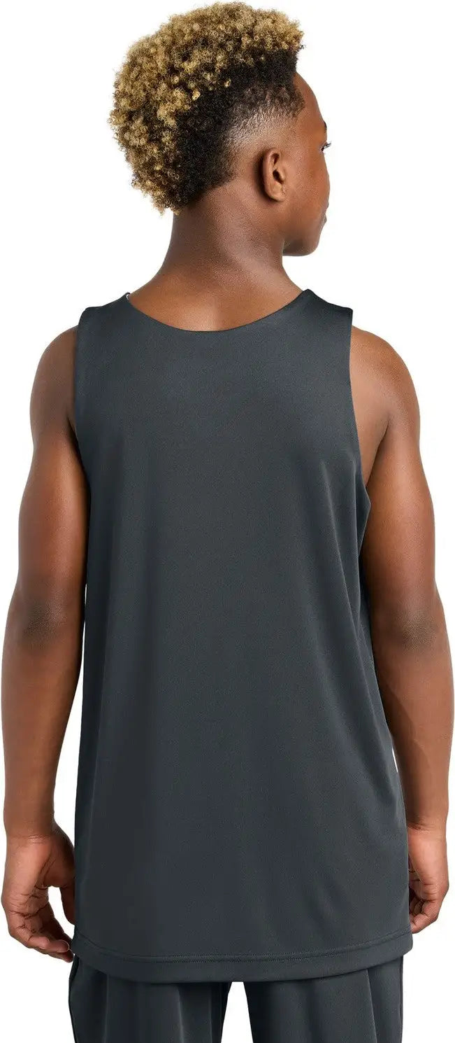Sport-tek Yst551 Youth Posicharge Competitor Rev Tank - Iron Gray White
