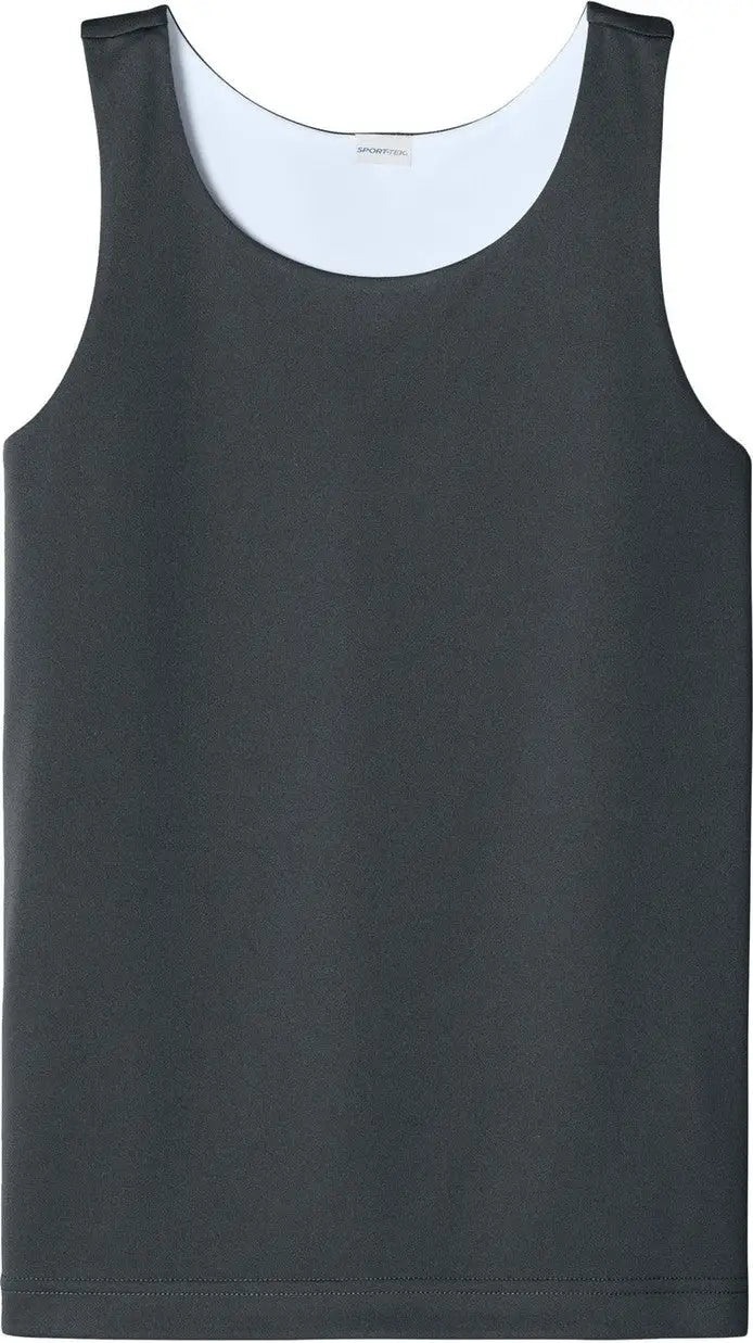 Sport-tek Yst551 Youth Posicharge Competitor Rev Tank - Iron Gray White