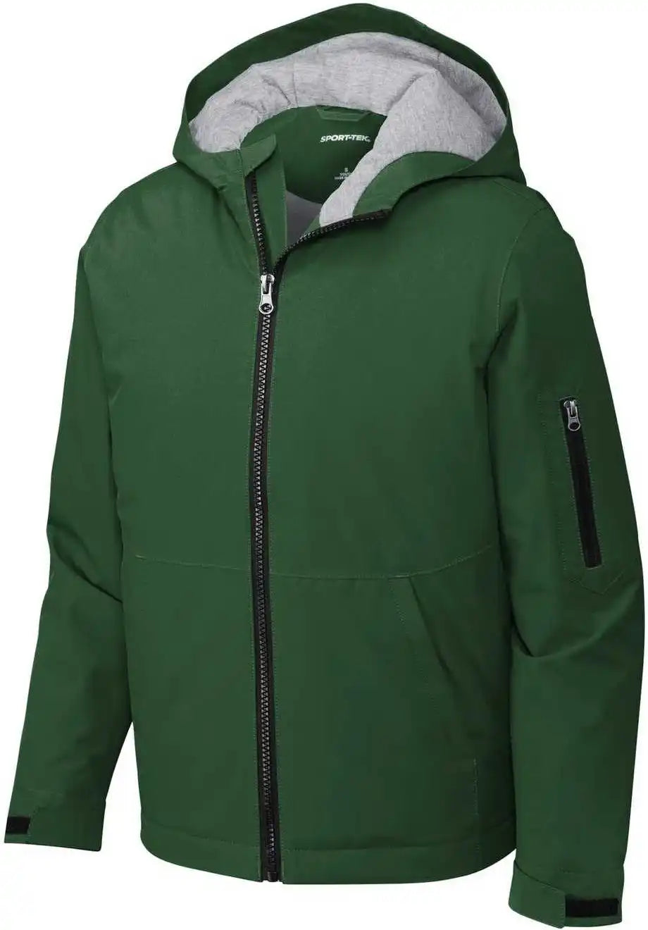 Sport-tek Yst56 Youth Waterproof Insulated Jacket - Forest Green