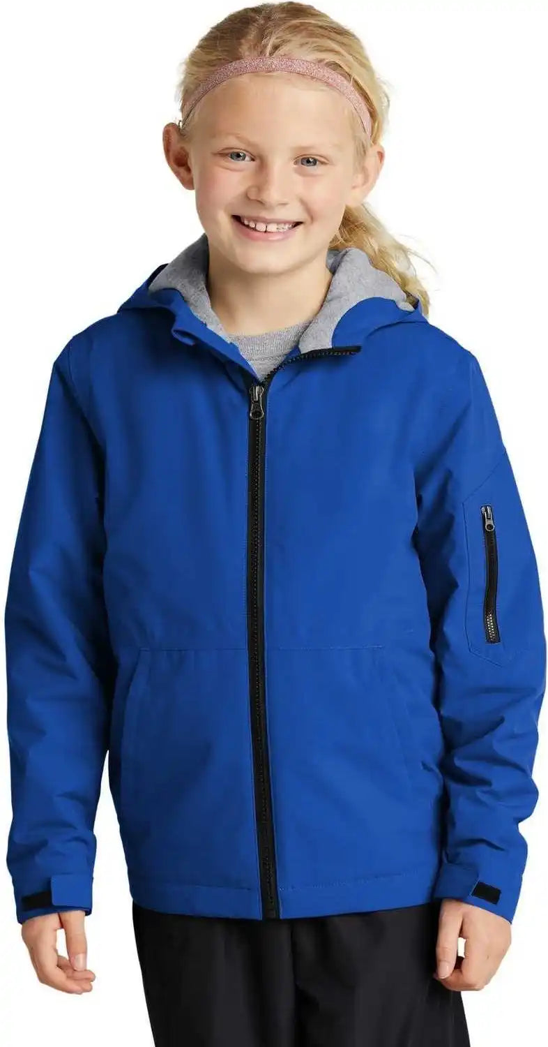 Sport Tek Yst56 Youth Waterproof Insulated Jacket True Royal
