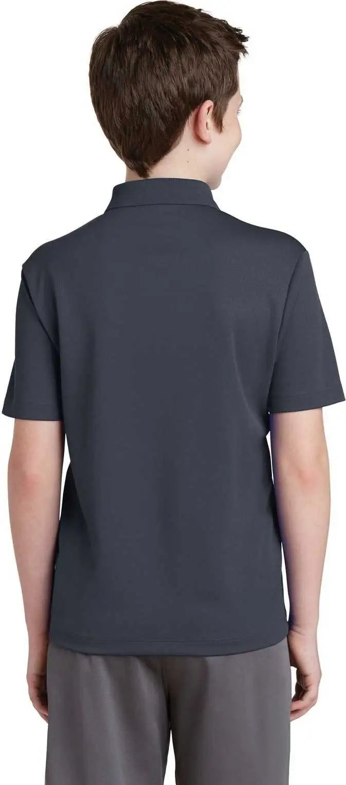 Sport-tek Yst640 Youth Posicharge Racermesh Polo - Graphite
