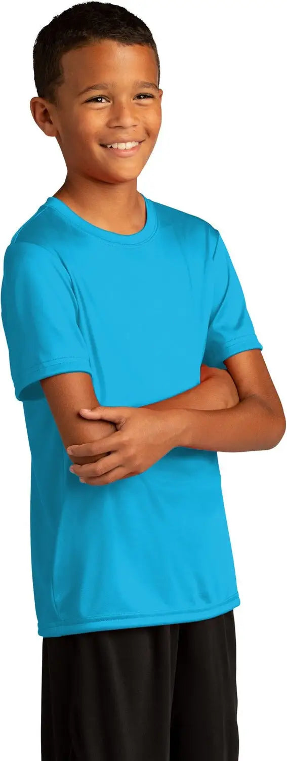 Sport-tek Yst720 Youth Posicharge Re-compete Tee - Atomic Blue