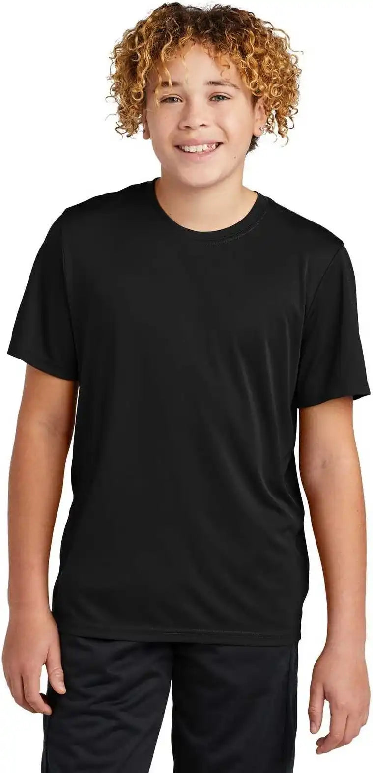 Sport-tek Yst720 Youth Posicharge Re-compete Tee - Black