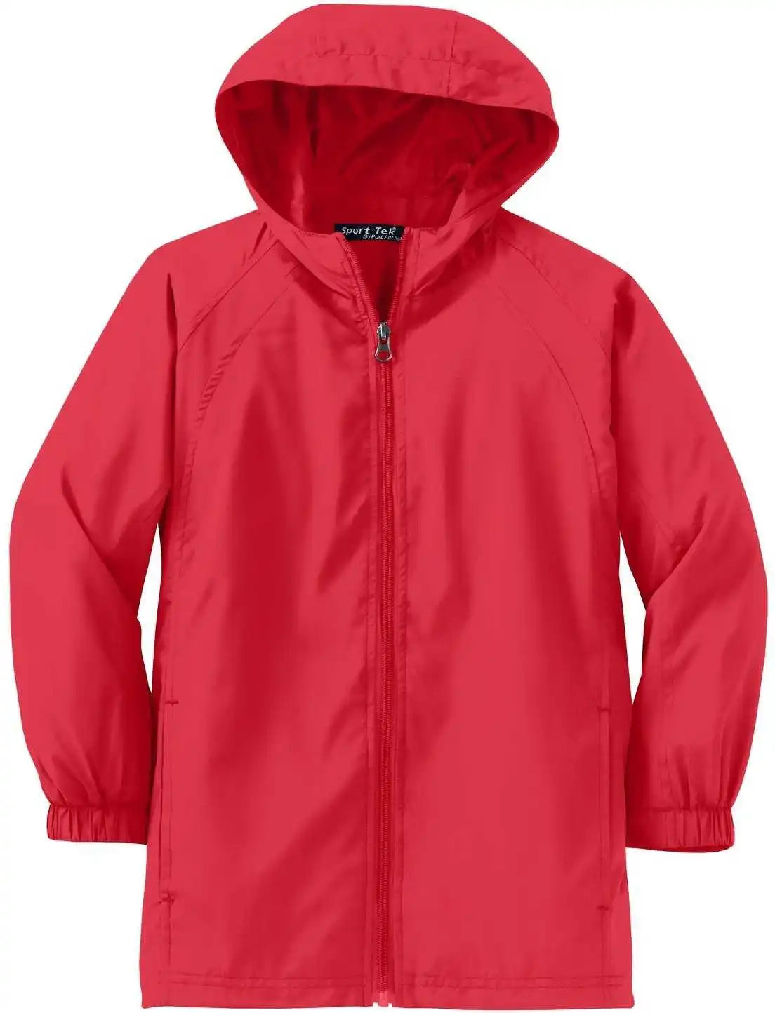 Sport-tek Yst73 Youth Hooded Raglan Jacket - True Red