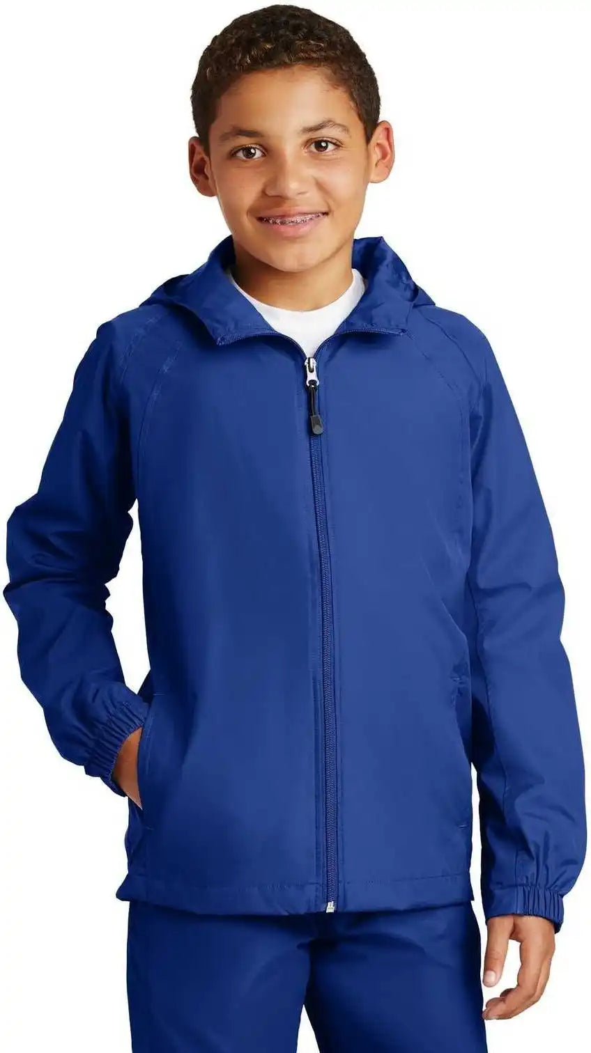 Sport-tek Yst73 Youth Hooded Raglan Jacket - True Royal