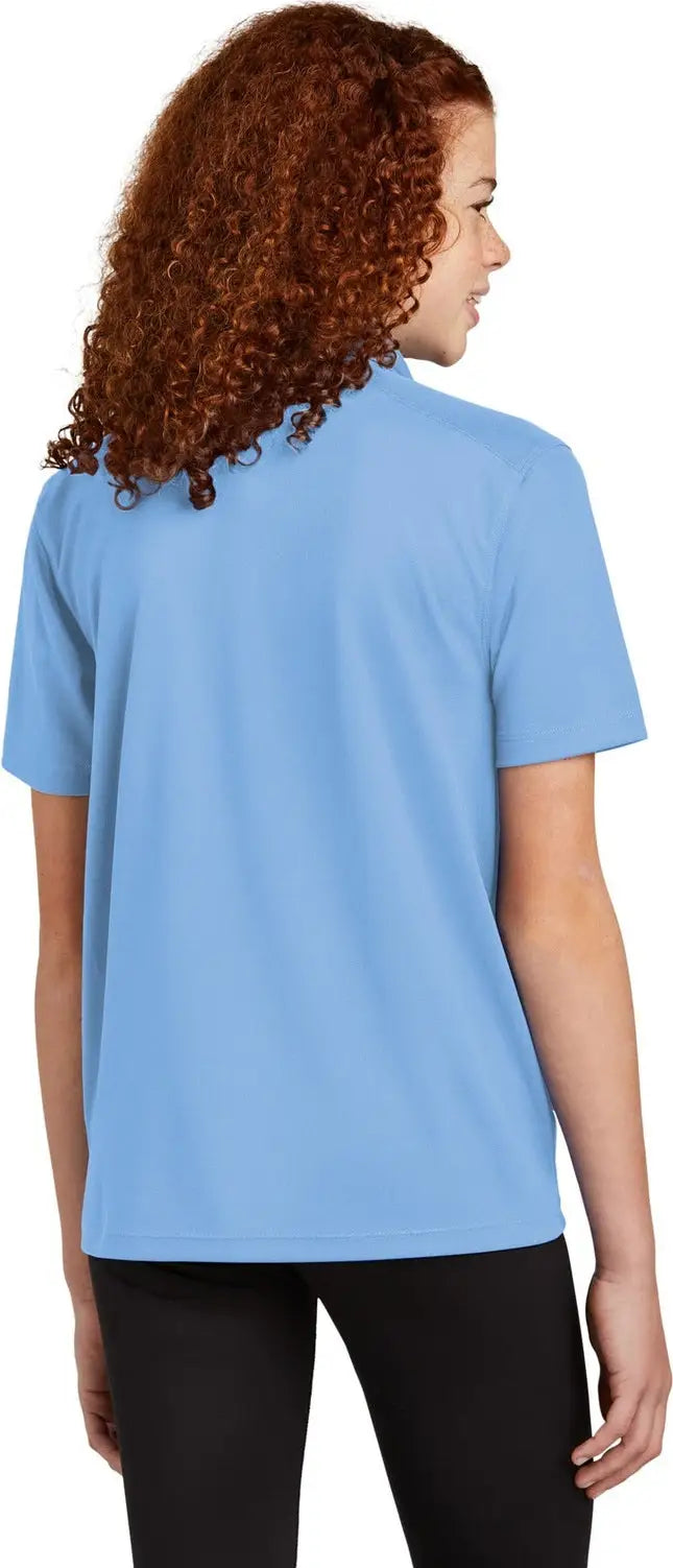 Sport-tek Yst740 Youth Uv Micropique Polo - Carolina Blue