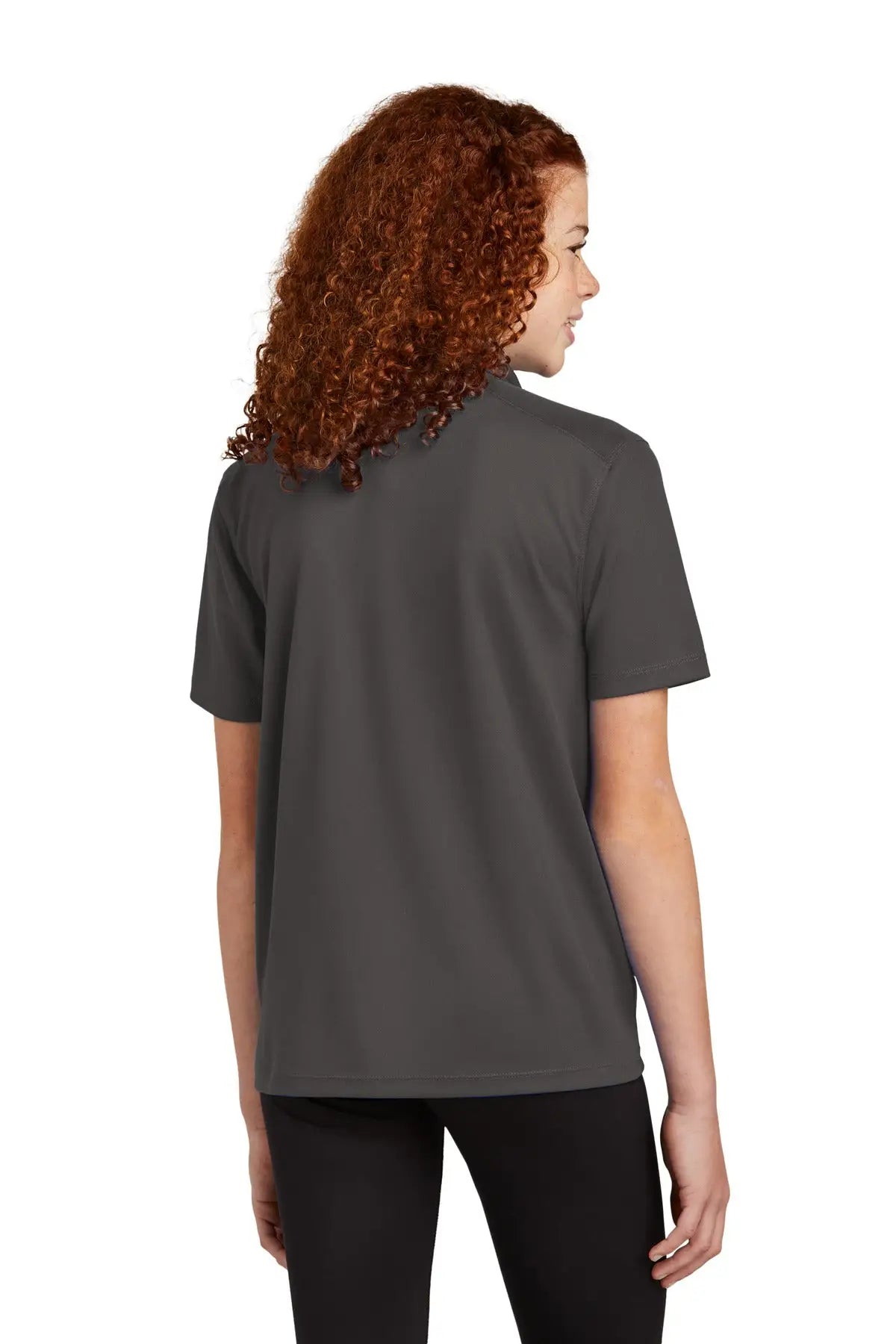 Sport-tek Yst740 Youth Uv Micropique Polo - Graphite
