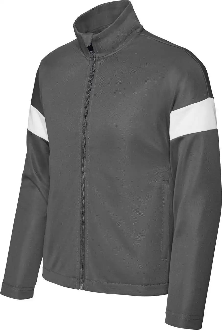 Sport Tek Yst800 Youth Travel Full Zip Jacket Irgy/white