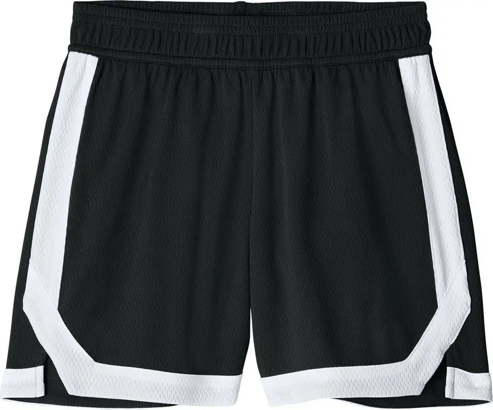 Sport-tek Yst901 Youth Rival Basketball 5’’ Short - Black White
