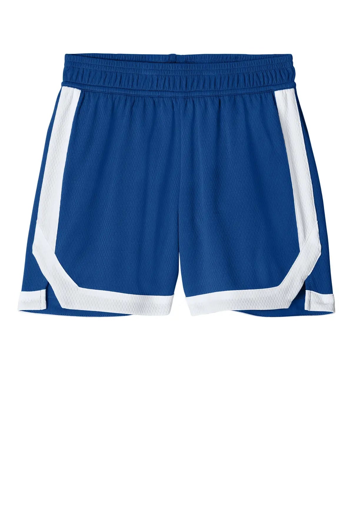 Sport-tek Yst901 Youth Rival Basketball 5’’ Short - True Royal White